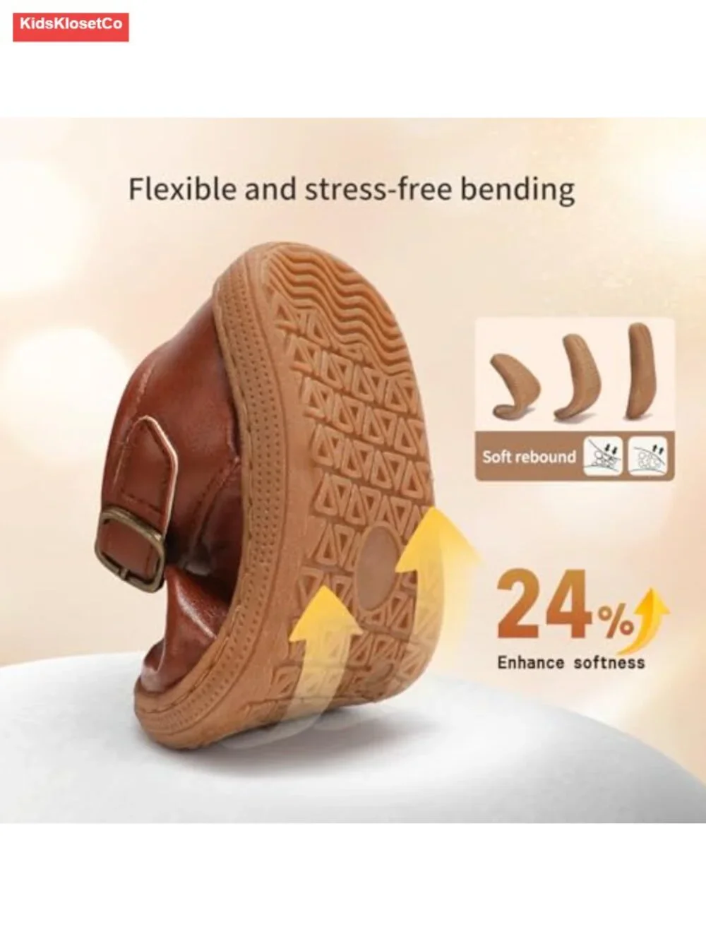 Toddler Mary Jane Flats - Wide Toe Box Barefoot Zero-Drop Sole Hook & Loop